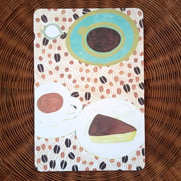 明信片 純喫茶咖啡 圓角 咖啡 明信片