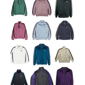 needles track蝴蝶刺繡Rocky邊織帶夾克外套情侶運動潮男女日系潮