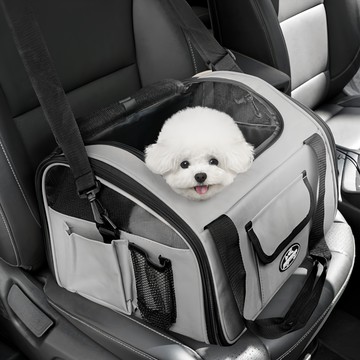 MEONGMOONGS 寵物外出籠/包兩用汽車座椅  L(43 x 36 x 32 cm)  1個  灰色
