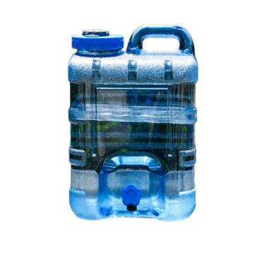 取水桶 【暢麥】儲水桶 透明儲水罐 24L 戶外飲水桶 蓋中蓋雙層儲水壺 28×26.5×44cm 側邊出水龍頭