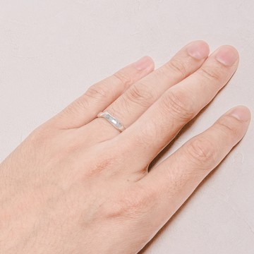 Freja｜單鑽樹枝＆樹冠18K白金對戒