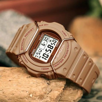 CASIO G-SHOCK 金屬保護器圓形計時錶/DW-5700PT-5