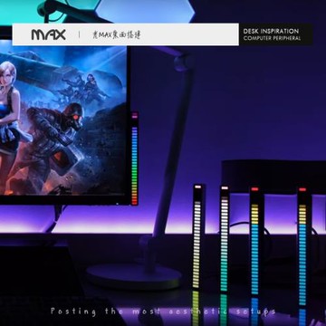 聲控拾音節奏燈車載氛圍桌面RGB光污染創意頻譜LED七彩音樂感應燈