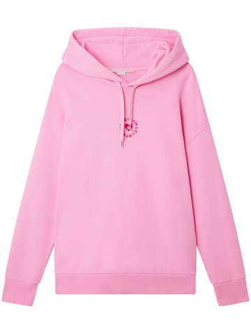 Stella McCartney - Lovestruck cotton hoodie - women - Cotton - S - Pink