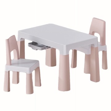 哩哩摳摳 LILIKOKO 可增高書桌椅組 一桌兩椅 粉色系兒童學習桌椅  粉色  1組