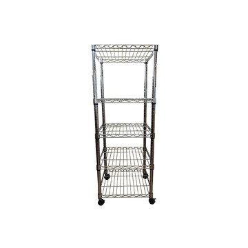 我塑我形 45 X 45 X 125 cm MIT五層附輪收納式鐵力士架 波浪架 鐵架 置物架 展示架