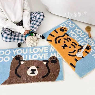 Baby 卡通動物地墊  浴室防滑吸水地毯  88823