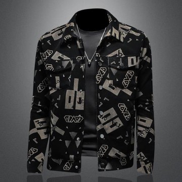 漫威毒液歐美高端燈芯絨工裝夾克男士上衣修身百搭潮流外套男大碼