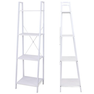 【頂堅】寬42公分-梯形四層置物架/收納架/層架/書架/電器架-三色深胡桃木色