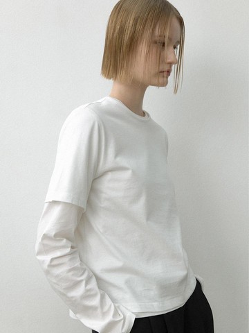 Essential Out Stitched Half Sleeve Cotton T-shirt (T-6997)