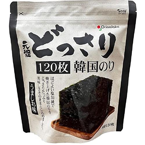 オリオンジャコー どっさり韓国のり うましお味 120枚 ×2袋