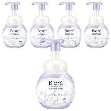 Biore 蜜妮 台灣公司貨 洗顏慕絲 淨爽水嫩  160ml  5瓶