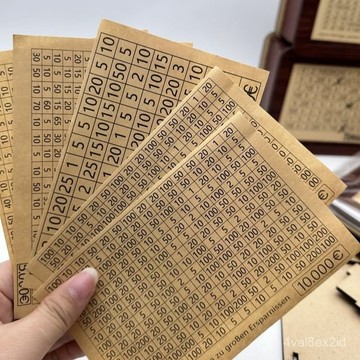 存錢罐貼紙數字存錢計劃紙幣硬幣都可存放高顔值存錢罐擺件貼紙 5XXU