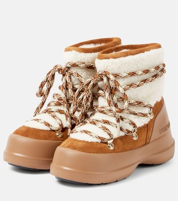 Moon Boot Luna Low shearling and suede snow boots