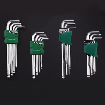 內六角扳手-中長型/加長型 9件套10027/10034 內六角螺絲刀 球頭內六方扳手 L型內六角扳手套裝【7201】 123便利屋