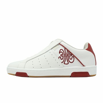 Royal Elastics 休閒鞋 Icon 男鞋 白 紅 真皮 獨家彈力帶 回彈 經典 001953001