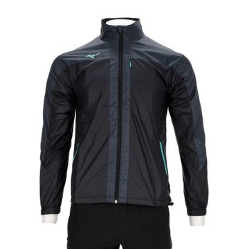 Mizuno 美津濃 男款 黑色 極簡 防潑水 立領 平織 運動 休閒 外套 32TCA58399