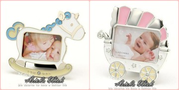 日本LADONNA精緻童趣旋轉木馬相片相框架組嬰兒房兒童擺飾裝飾品 baby滿月彌月周歲送禮-絕版品