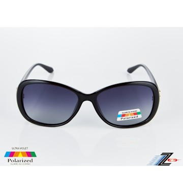 Z-POLS 心型邊框名牌風格質感黑 搭漸層Polarized寶麗來偏光黑抗UV400太陽眼鏡(有型好穿搭)
