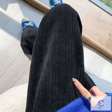 【XL-8XL大尺碼】👩休閒褲 長褲 寬褲 闊腿褲 秋款女裝 大碼300斤胖mm秋冬季加絨新款闊腿褲子女高腰寬鬆顯瘦休