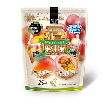 芒果+百香果果汁凍