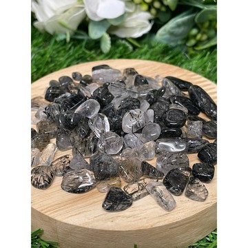 *掘晶*黑髮晶碎石 水晶碎石 純天然無優化 防禦能量 穩定磁場 轉化負能量 水晶鋪底