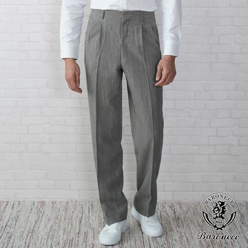 【BARONECE】日系穩重商務打摺西褲_灰色(67106-04)