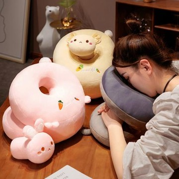 跨境跨境冰絲午睡枕小學生趴趴睡枕頭桌上辦公室睡覺抱枕兒童代發