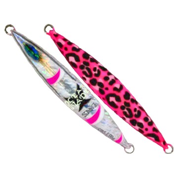 SAME 莎美 OCEAN BLADE Jig short 虎嘯鐵板  粉紅豹紋夜光  300g  1個