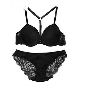 【天天特價】多色前扣Y型美背蕾絲聚攏女內衣文胸套裝BCD杯