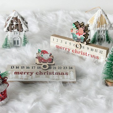 聖誕節倒數 桌面擺飾 木質擺飾 日曆擺飾 擺件 擺台 佈置道具 裝飾品 耶誕節【BlueCat】【XM0917】
