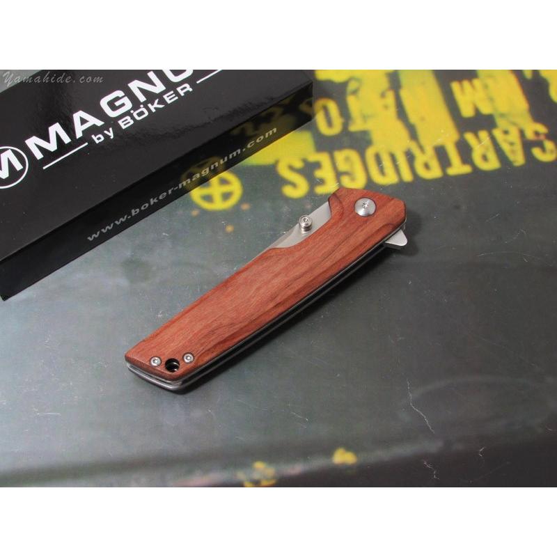 ボーカー マグナム 01MB723 ストレート ブラザーウッド 折り畳みナイフ BOKER Magnum Straight Brother Wood folding knife