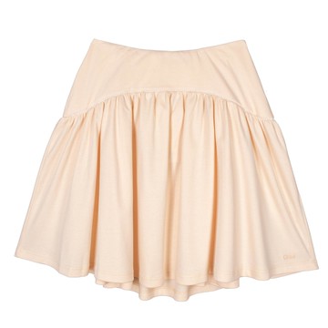 Chloé Kids 拼接褶飾短裙