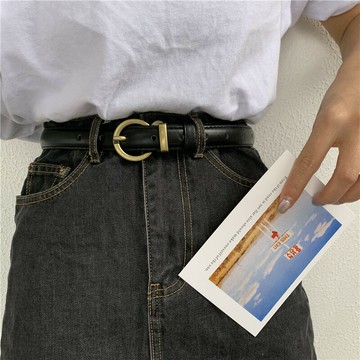 復古皮帶女ins風時尚百搭裝飾牛仔褲腰帶個性潮流細褲帶裝飾夏季