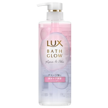 LUX 麗仕 Bath Glow 亮澤保水洗髮精 受損髮專用  490g  1瓶