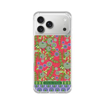iPhone 17 Pro Max ClearX (MagSafe 兼容) 晶透白 - Catalina Estrada - Red Flowers