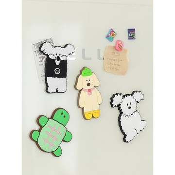 韓國romane可愛卡通小熊瓶起子啤酒香檳開瓶器創意磁吸裝飾冰箱貼