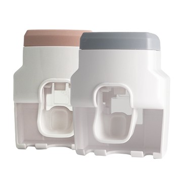 一品川流 無痕擠牙膏器-牙刷掛架-2入組