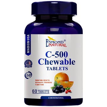 愛司盟 維他命C-500咀嚼錠  60錠 長頸鹿藥師藥局