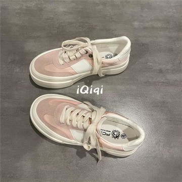 七七主人家 粉色甜美仙女風百搭2024夏季新款學生韓系德訓鞋子女