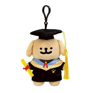 線條小狗 線條小狗絨毛吊飾-學士服小金 CU85341