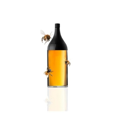 SUGAR硼矽玻璃蜜糖瓶100ml (雙色可選) 萊姆黃