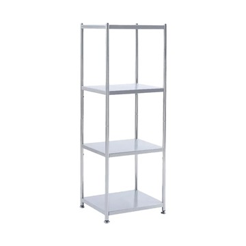 E-home Tough塔弗不鏽鋼收納置物架-幅60cm-銀色  4層