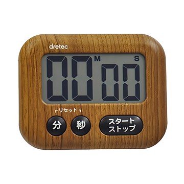 dretec 木紋感大螢幕電子計時器 T-554DW 胡桃木  90 x 19 x 70mm  1個