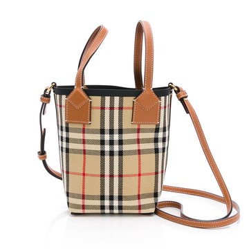 BURBERRY Mini London托特包(卡其米色)
