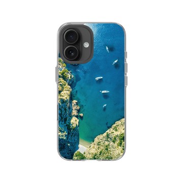 iPhone 16 Clear Case（相機按鈕） 透明 - LOOK！多看我一眼 LOOK! Nature Seeks Attention - 大自然的傑作（蔚藍海岸）