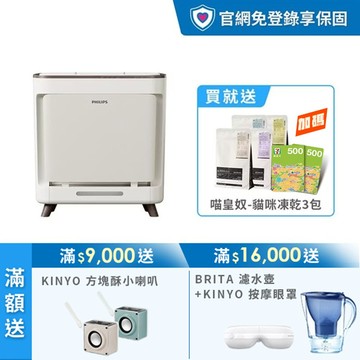 ★送7-11千元商品卡+喵皇奴+專用濾網★飛利浦寵物抗敏空氣清淨機-毛小奈 (AC3681/81)-適用17坪
