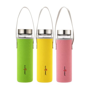 【Black HAMMER 官方直營】晶透耐熱玻璃水瓶630ml三入組(附布套)