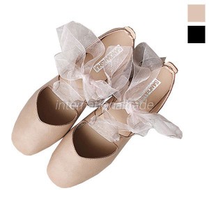 海外 レディースシューズ パンプス バレエシューズ フラットシューズ リボン 編み上げ レースアップ レースアップシューズ ぺたんこ靴 ロ 通販 Lineポイント最大4 0 Get Lineショッピング