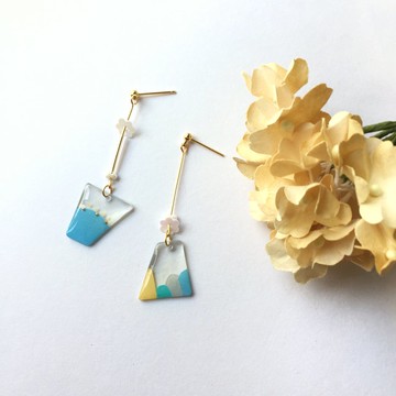 漂浮薄荷蘇打夾式/針式耳環